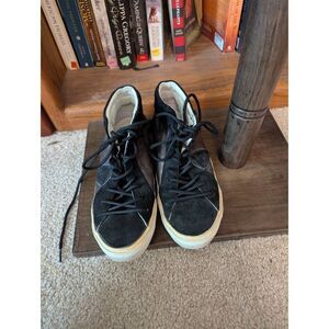 Phillipe Model Women's Size 7.5 Lasso Black Leather Fashion Sneakers Shoes